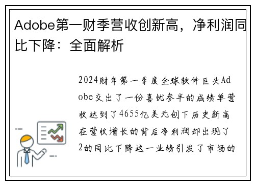 Adobe第一财季营收创新高，净利润同比下降：全面解析